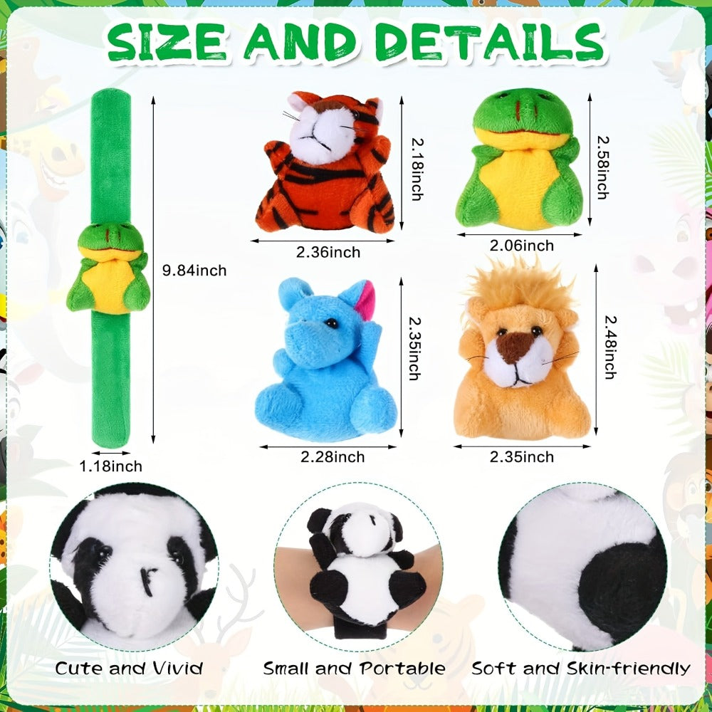 Plush Animal Slap Bracelet Assortments in 6-, 10-, 15- or 30-Piece Checkout Packs for Party Favors — image 2