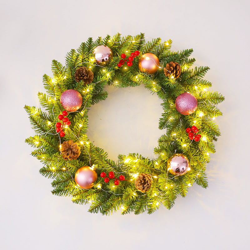 Christmas wreath rattan 30/40/50/60cm Christmas decoration wreath door hanging scene