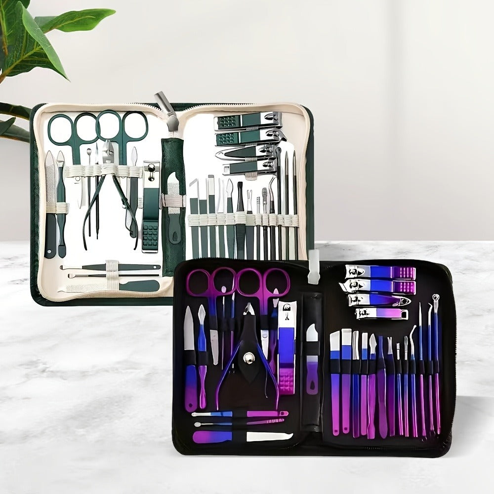Manicure Set 9 18 30 60pcs Professional Nail Clipper Pedicure Kit Portable Travel Grooming Tools – Cuticle Trimmer Nail File 