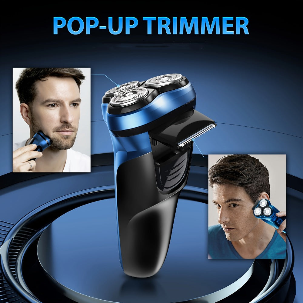 Cordless Electric Razor for Men Rechargeable Fast Charging Washable Heads Face Shaver – Smooth Close Shave Portable Electric 