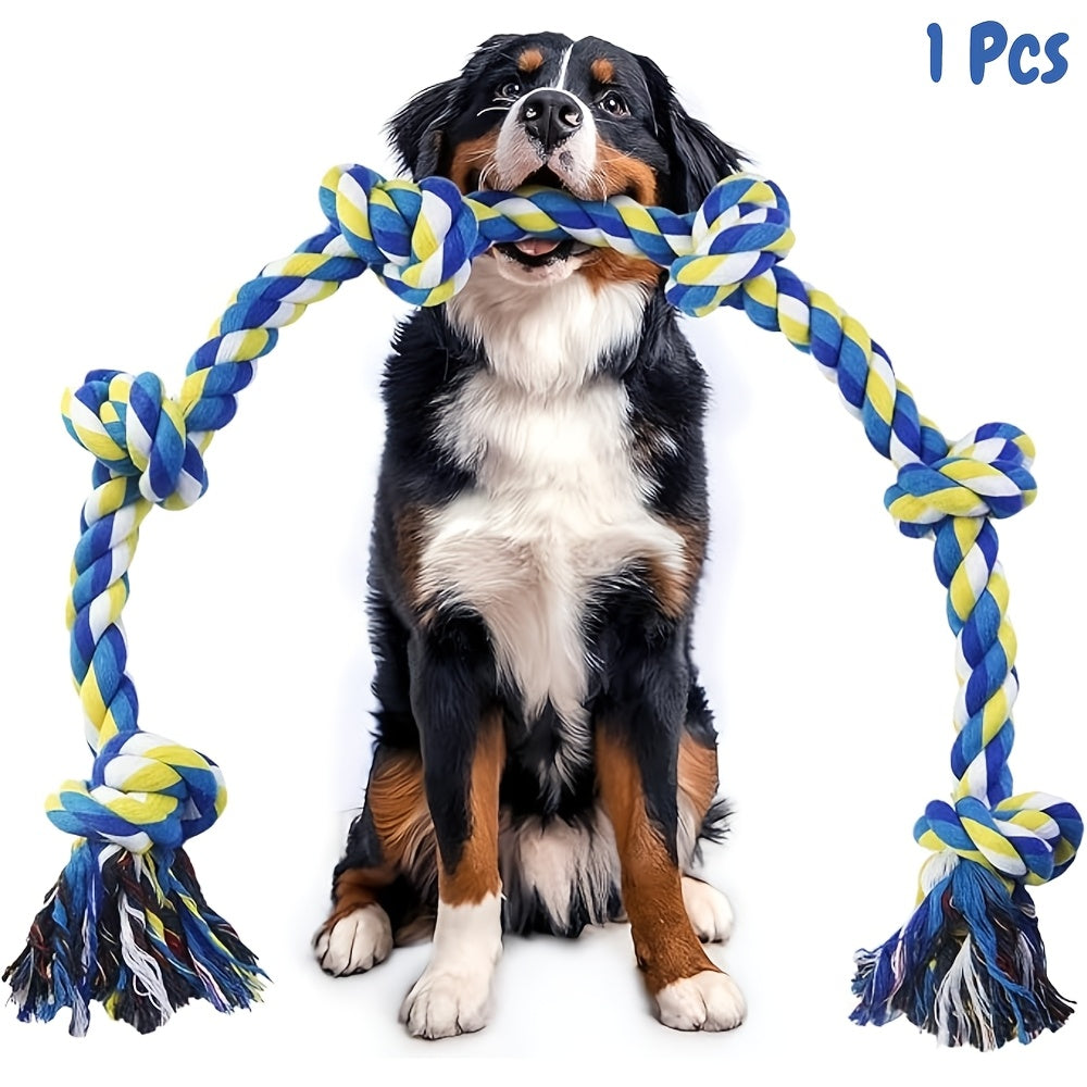 Dog Toy Six-Knot Twisted Rope Bone in Two Colorways for Tug, Fetch and Chew Play with Medium or Large Dogs — image 17