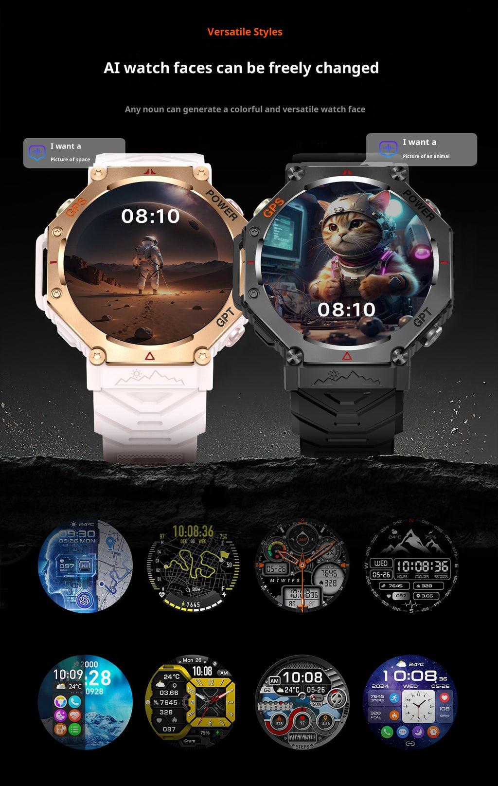 Men's Smart Watch Bluetooth Calling GPS Outdoor Sports Hand