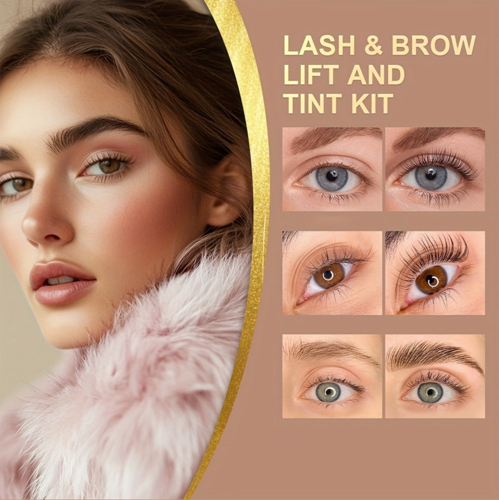 Lash Lift Kit & Brow Lamination Tint Set, 2-in-1 Eyelash Perm & Eyebrow Lamination with Black Brown Tint Dye — image 15