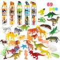 Animal Figures Toys for Kids 69pcs, 5-Set Nature World Mini Animal Figurines with Sensory Bin, Zoo — image 11