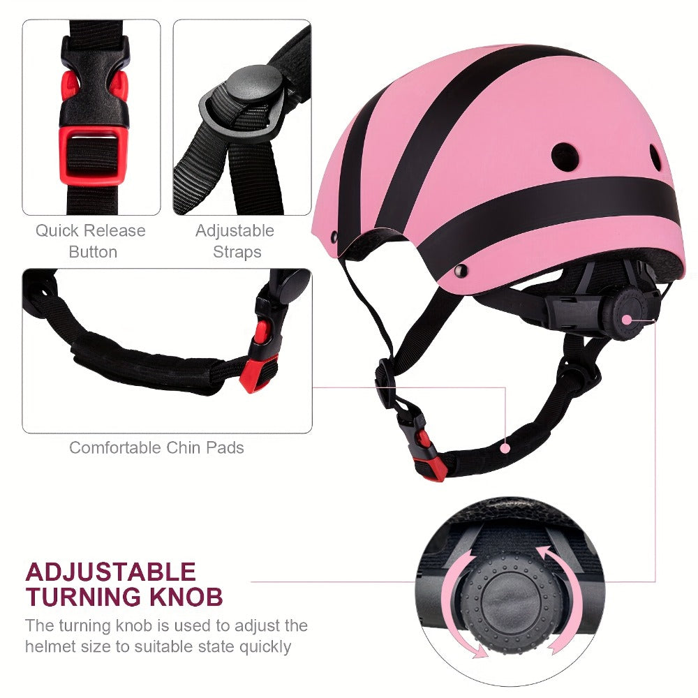 Kids Bike Helmet with Knee and Elbow Pads, Adjustable Gear Set for Ages 5-14, 350g with Ventilation — image 14