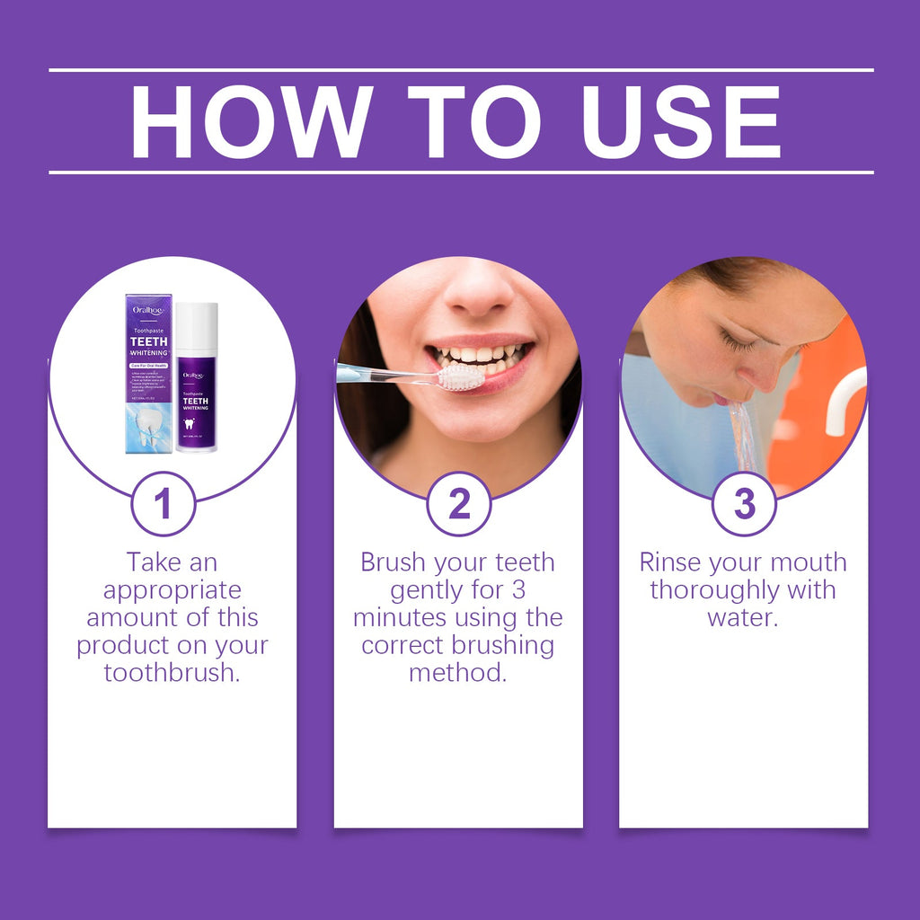 Purple Toothpaste Gently Cleans Odors, Dirt And Brightening Teeth Daily Hygiene Care Toothpaste