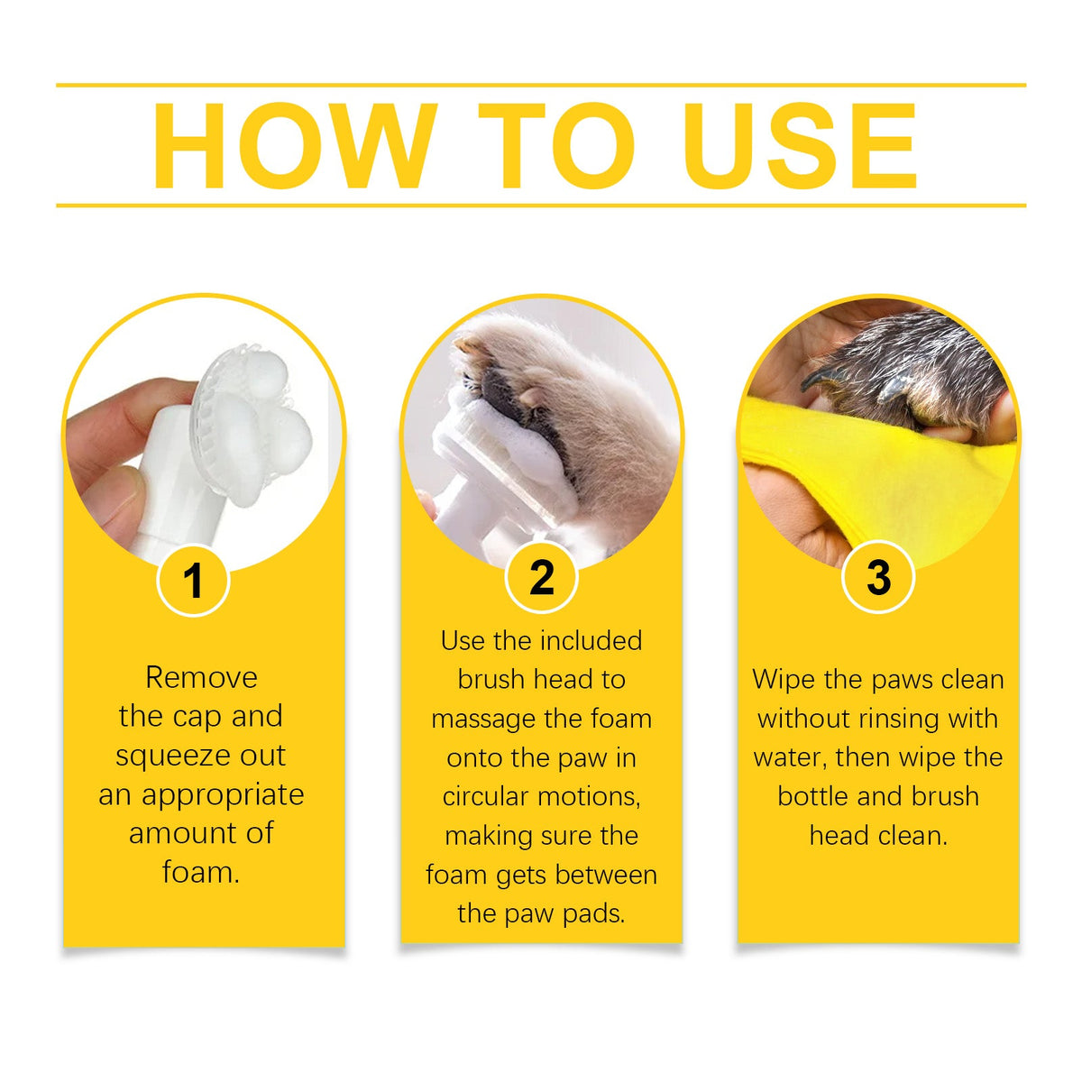 Pet Foot Foam Cleanser Deep Cleaning Dog And Cat Foot Care Moisturizing