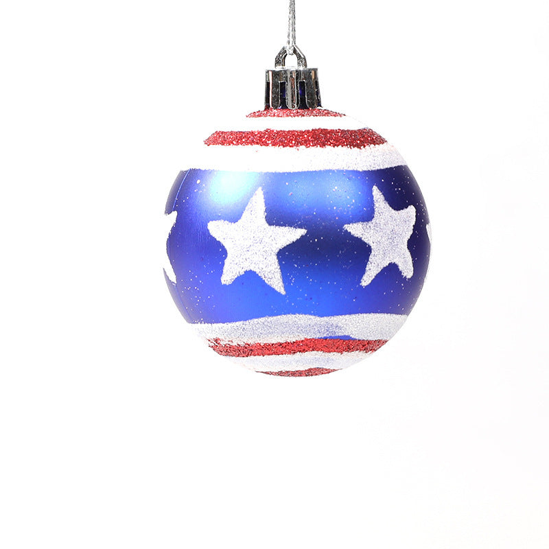 Hanging decorative props Captain America Christmas plastic ball hand-painted ball cover