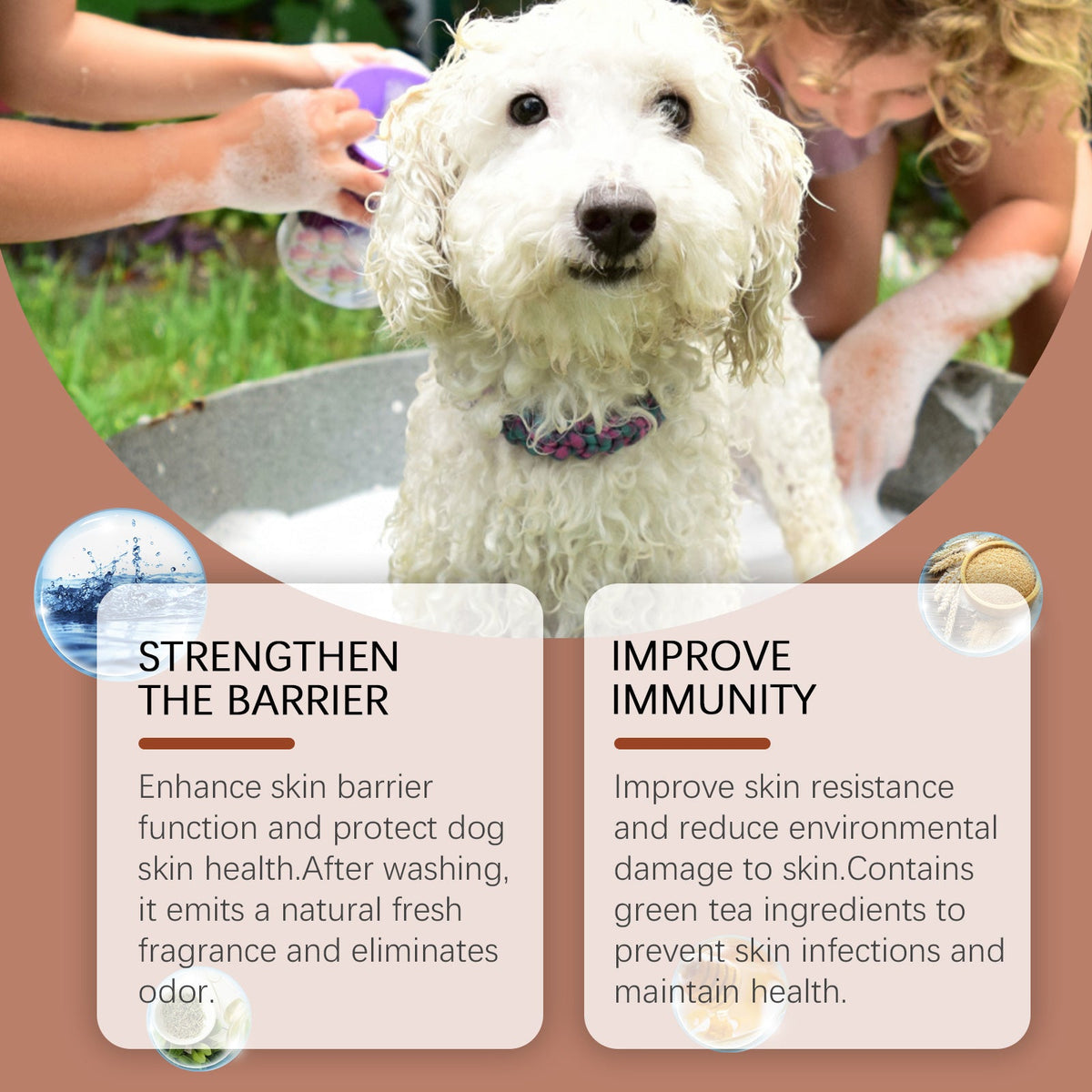 Shampoo For Dogs Gentle Cleansing Shampoo For Dog Hair Moist, Smooth And Tangle-Free