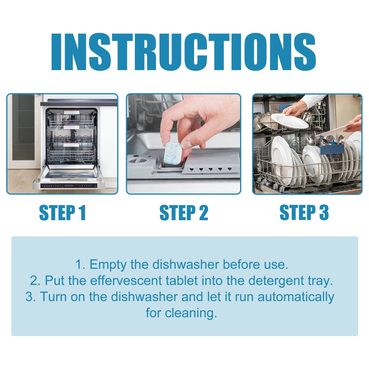 Dishwasher Dirt Remover Sheet, Clean Heavy Oil And Water Stains Odor Kitchen And Bath Home Dishwasher Cleaning Sheet