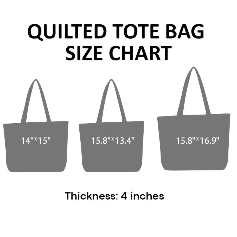 Quilted Tote Bag Large for Women & Men, Shoulder Bag for Travel Commute Shopping, for Beach Days, Travel and Everyday Carryin