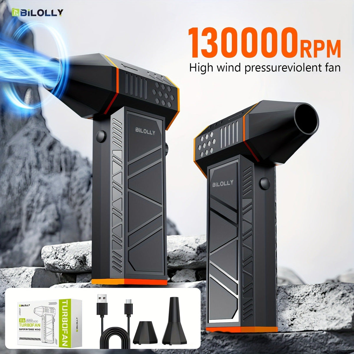 Electric Air Duster 130000RPM Rechargeable Handheld Blower, 3-Speed Wireless Turbine Fan for Computer Keyboard — image 9