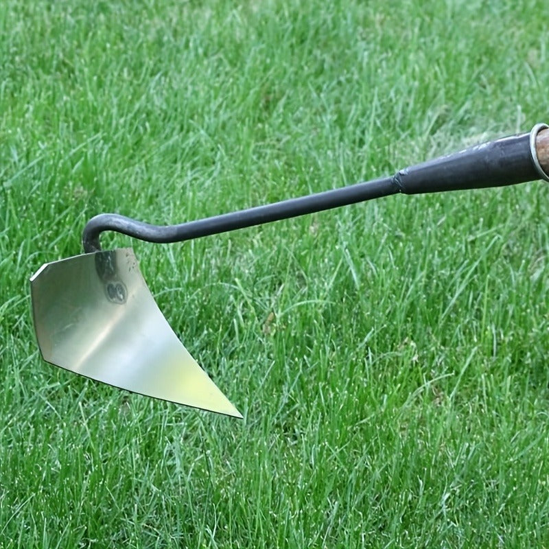 Garden Cultivator Manganese Steel Hand Plough Thickened Triangular Hoe for Plowing, Soil Loosening — image 1