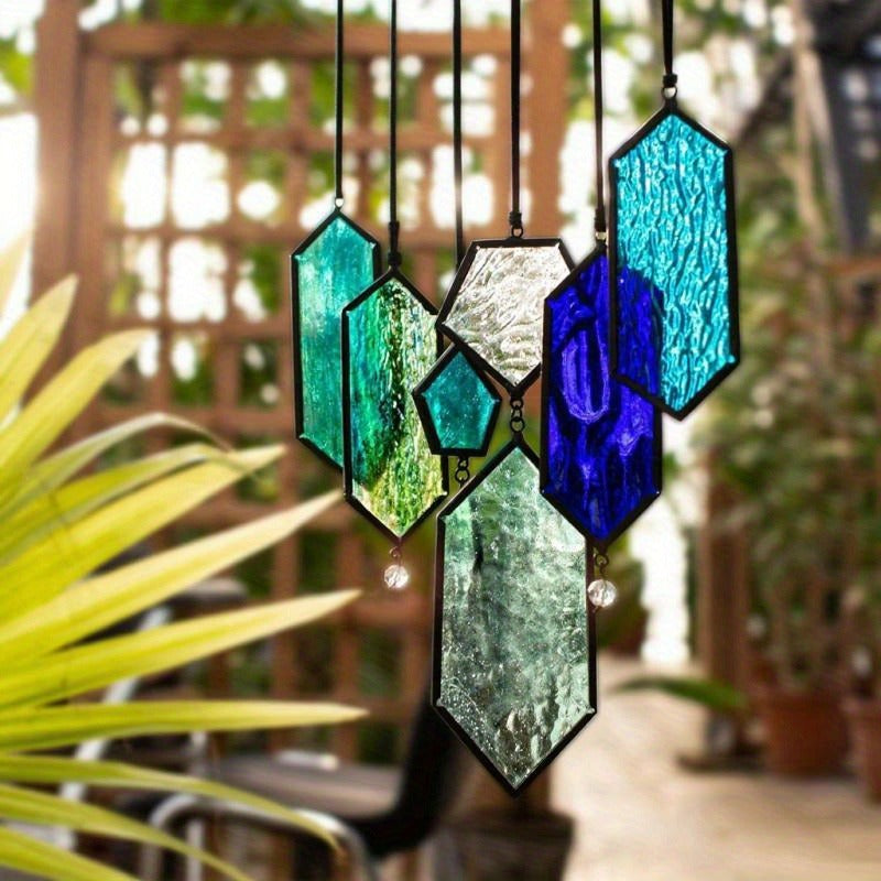 Glass Rainbow Suncatcher Hanging Ornament – Crystal Prism Window Sun Catcher for Garden, Patio & Home Decor — image 9