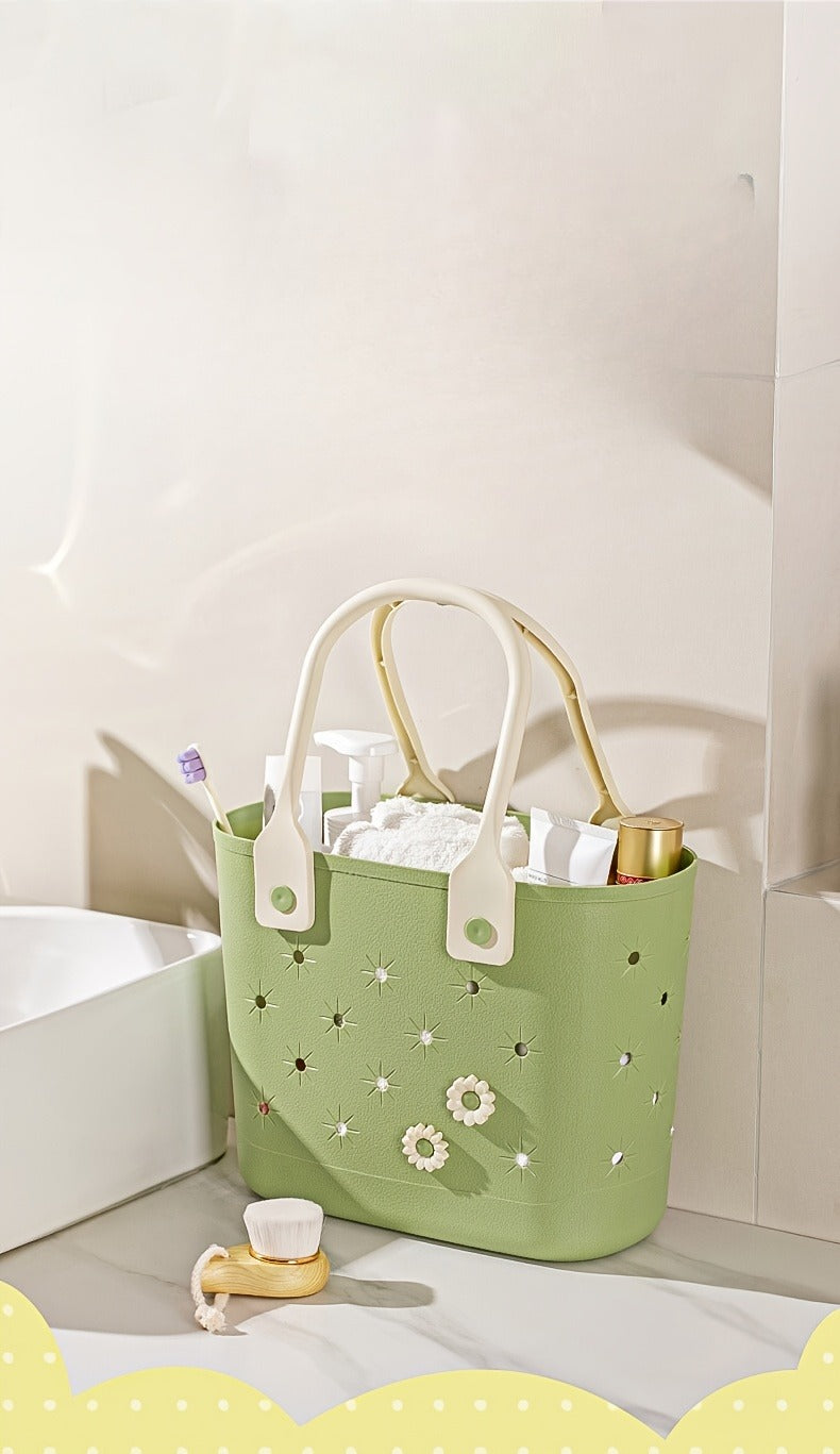 Portable Drain Storage Basket with Plastic Frame and Soft Bottom in Three Color Options for Home or Travel — image 10