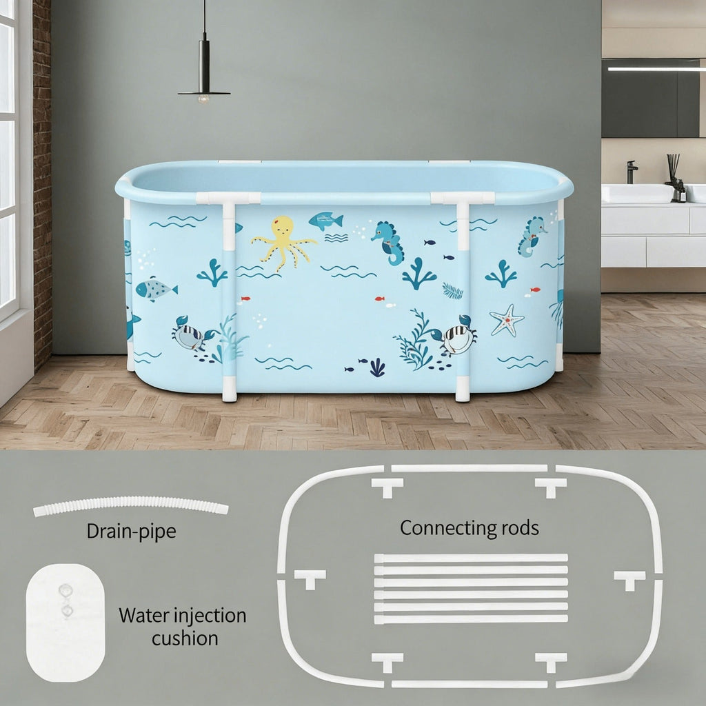Soaking Tub Foldable Portable for Adults 47.2"x19.7"x21.7", Freestanding Hot Bath & Ice Bath Spa Tub — image 8