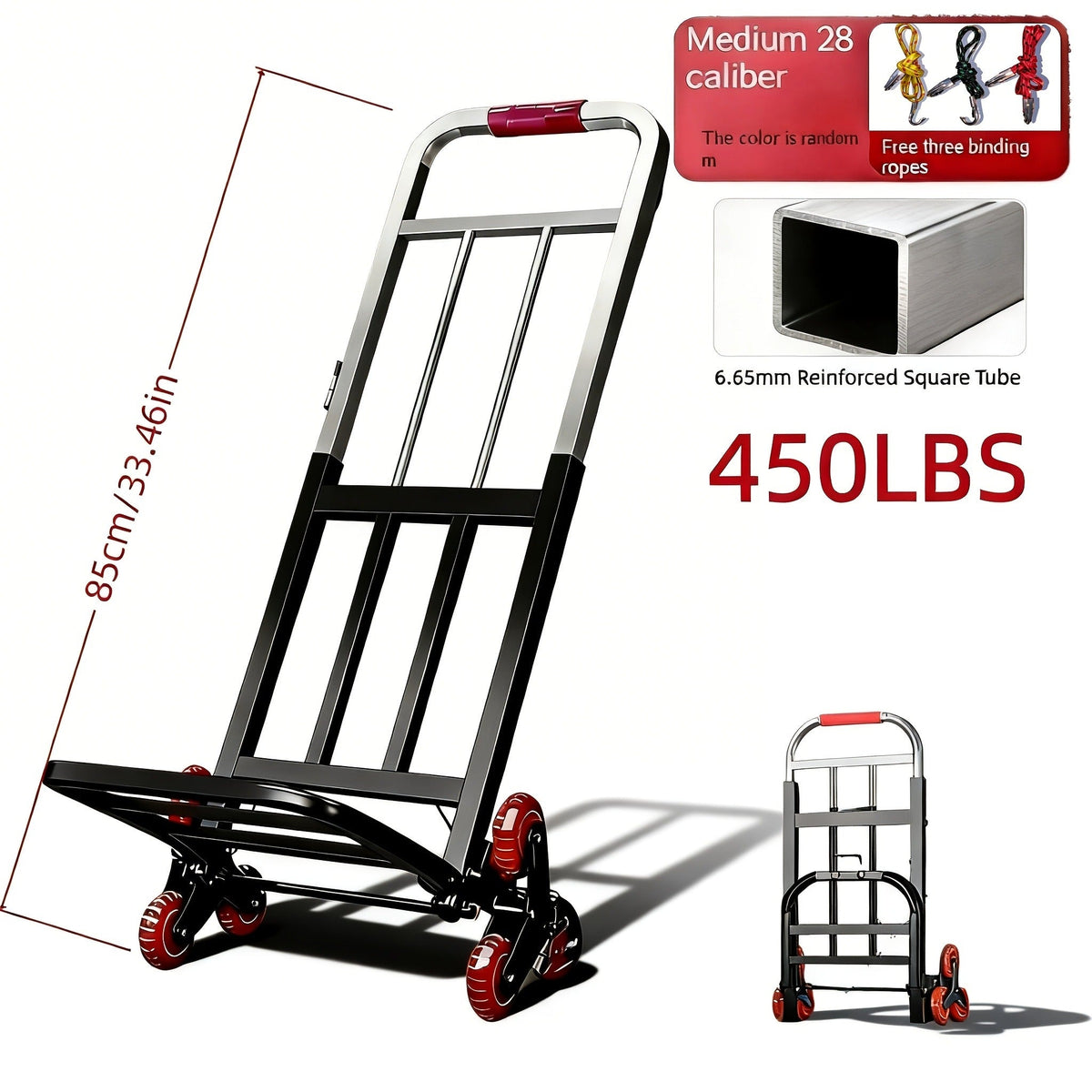 Folding Stair-Climbing Hand Truck with 220, 450 or 680 lb Model Labels and Three Frame Configurations — image 10