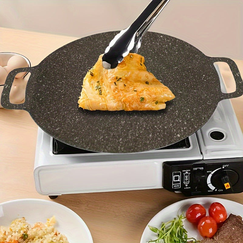 Korean BBQ Grill Pan Cast Iron 3-Piece Set, Non-Stick Portable Fry Pan for Indoor & Outdoor Use, Even Heat — image 8