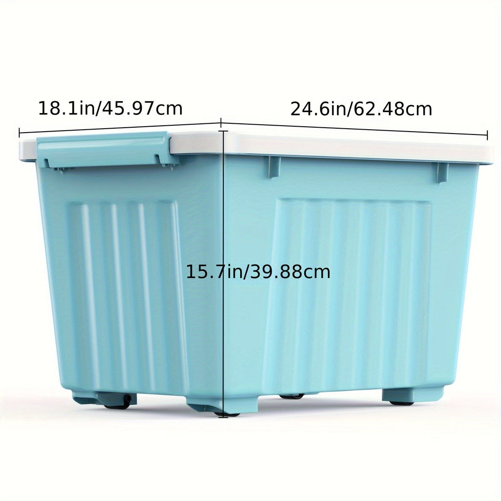 72QT or 97QT Stackable Storage Container Sets with Latching Lids in Clear, Pink/White or Gray/Yellow — image 12