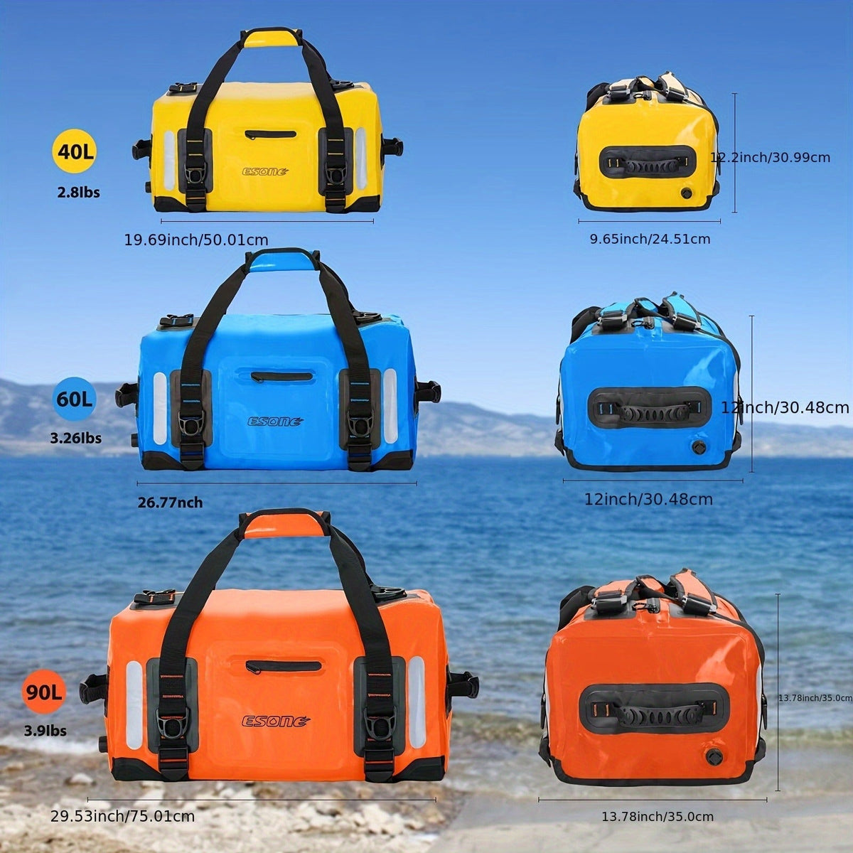 Waterproof Dry Bag Backpack – 40L / 60L Duffel for Kayaking, Camping, Paddle Board & Surfing | Men & Women — image 10