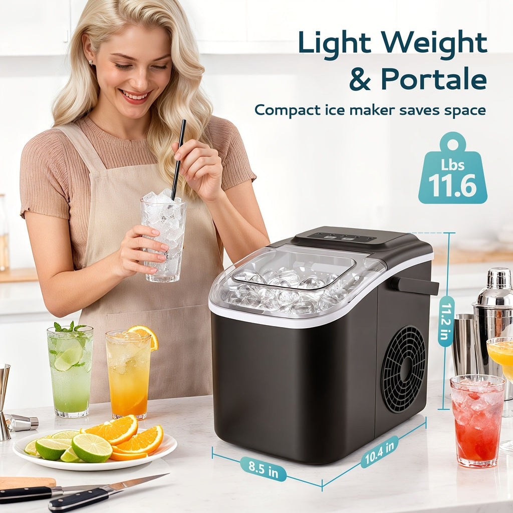 Countertop Bullet Ice Maker with 26-29 lb Daily Labels, 8 Cubes per 6 Minutes and Three Colors — image 8