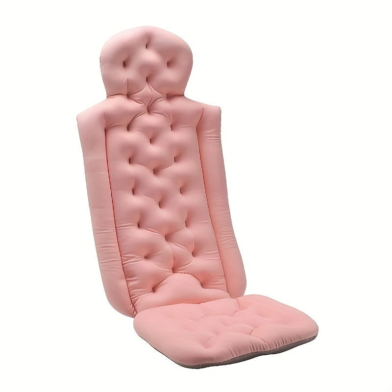 Pink Full-Body Bathtub Cushion in 93 × 40 cm Size with Contoured Headrest and Hanging Loop — image 7