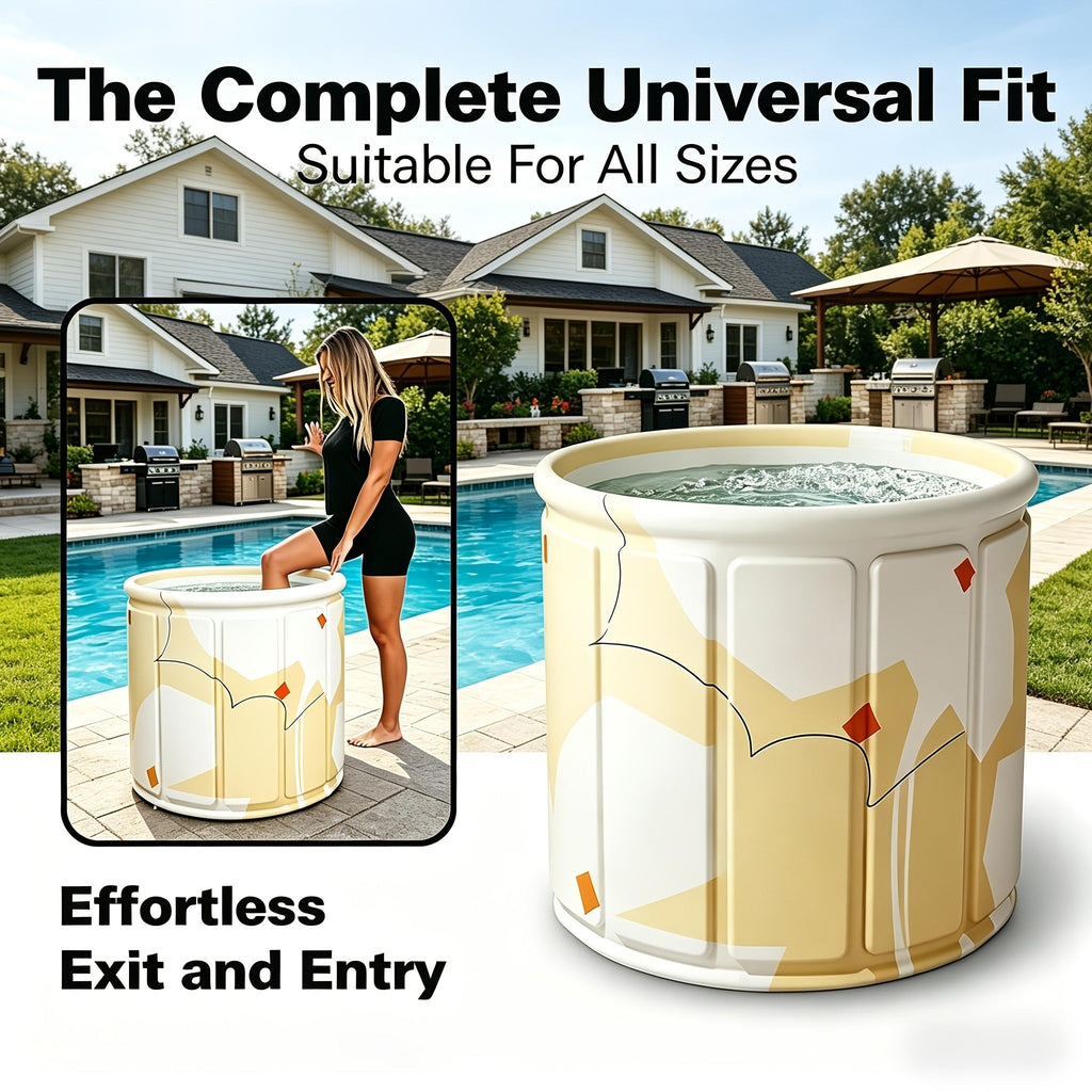 Thermal Insulated Bathtub Foldable Non-Inflatable for Adults – Hot & Cold Dual Use, Ice Bath Muscle Relief & Warm Soak — imag