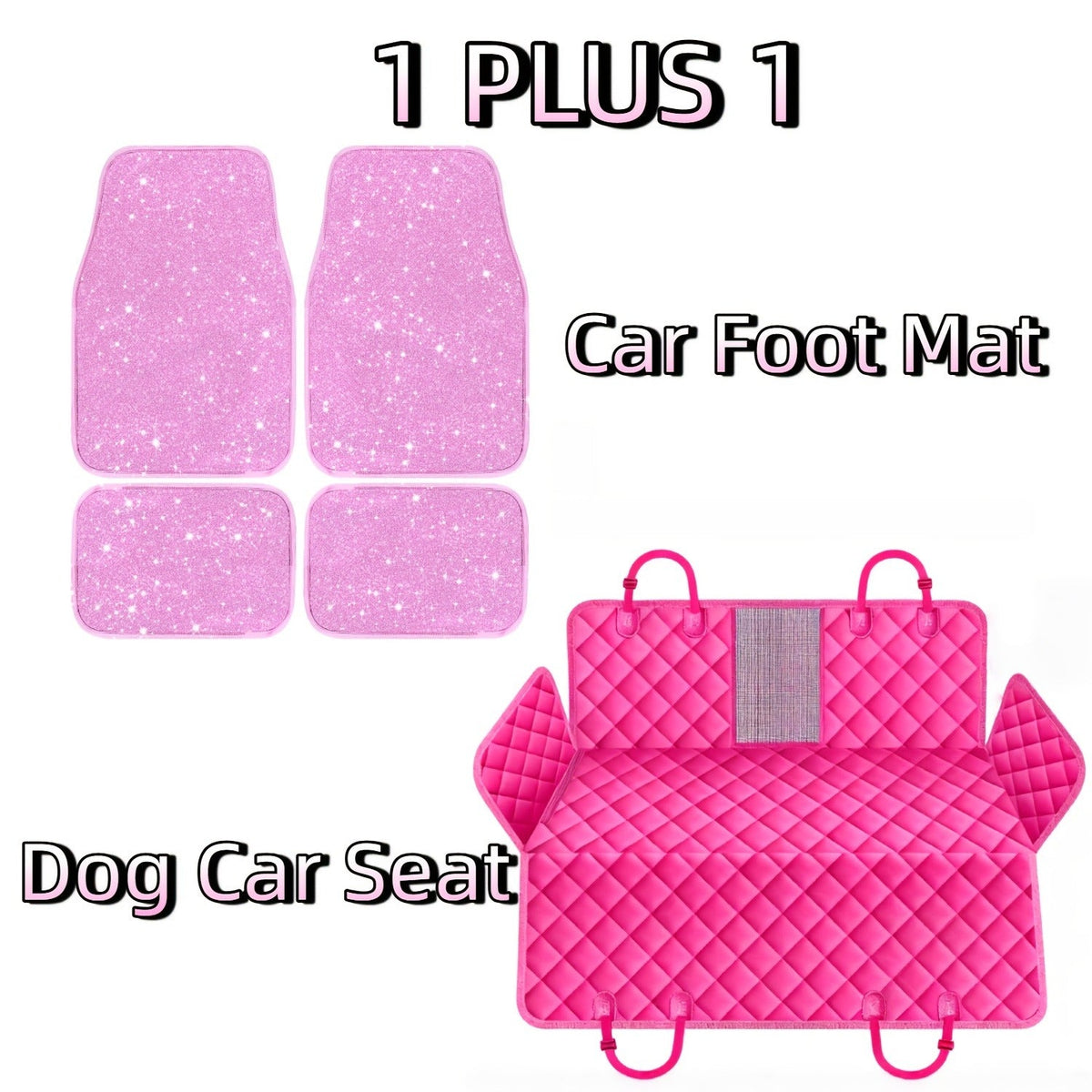 Quilted Dog Car Back Seat Cover with Side Flaps, Mesh Window and Six Color or Pink Mat Bundle Options — image 24