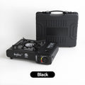 Black Single-Burner Butane Tabletop Camping Stove with Carrying Case, Adjustable Knob and US-Spec Option — image 1