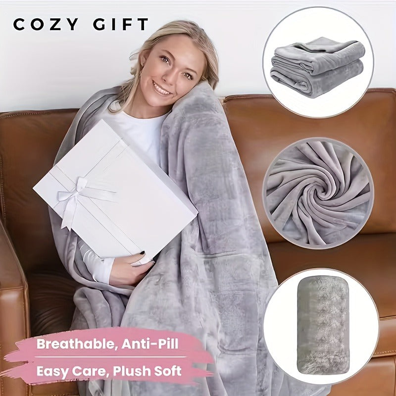 Portable Outdoor Blanket All-Season Soft Lightweight Throw for Work Break Camping Picnic Travel – 6 Colors Gift for Men & Wom