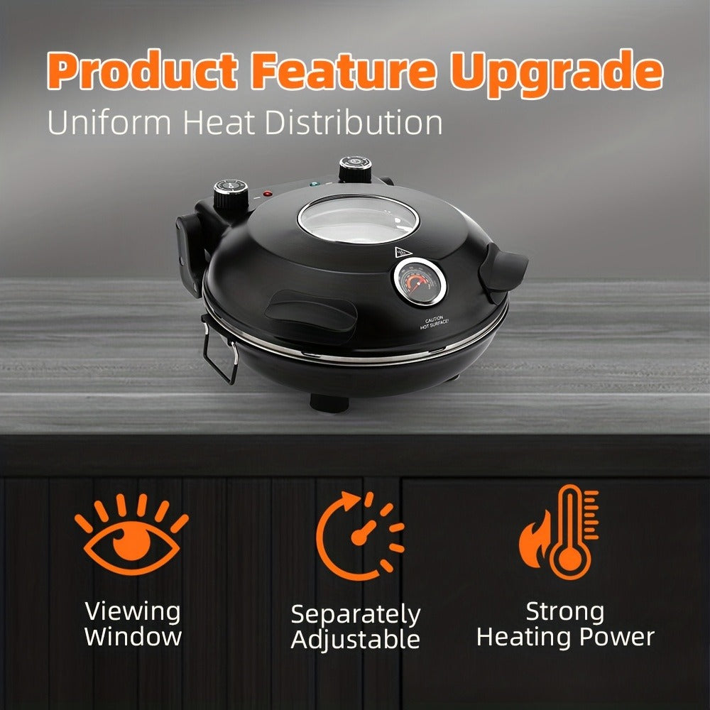 Pizza Oven Indoor 12-Inch Countertop, Heats Up to 800°F Electric Pizza Maker for Home, Fast Preheat — image 8