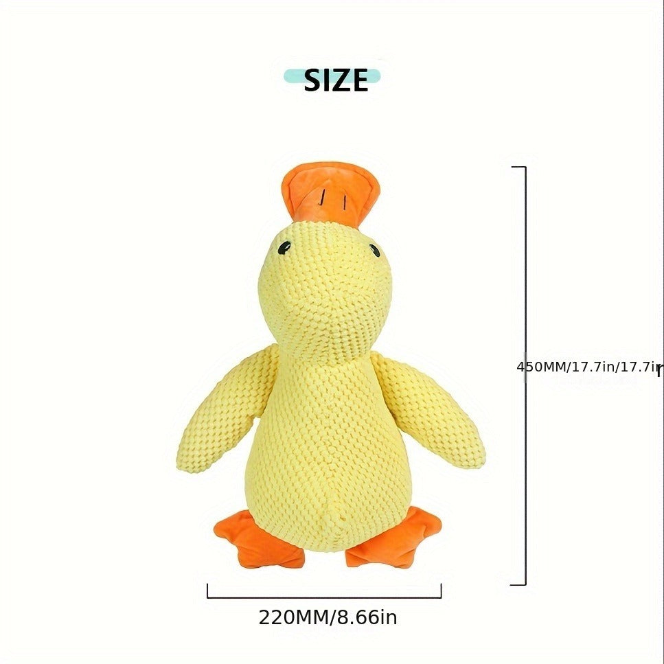Dog Toy Large Yellow Duck Plush with Built-In Squeaker for Chew, Fetch, Tug and Cuddle Play — image 6