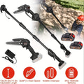 Cordless 4- and 6-Inch Pole Saw with Three Extension Sections, 90° Head, Two Batteries and Two Colors — image 13