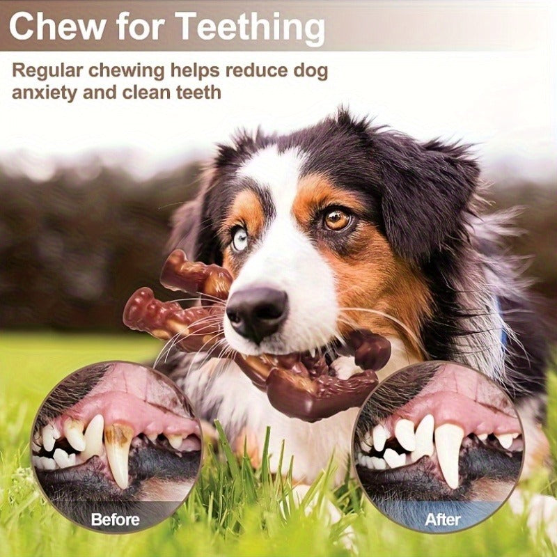 Textured Flexing Figure Dog Chew Toy in Brown, Approx. 6.77 Inches Tall for Medium or Large Dogs — image 6