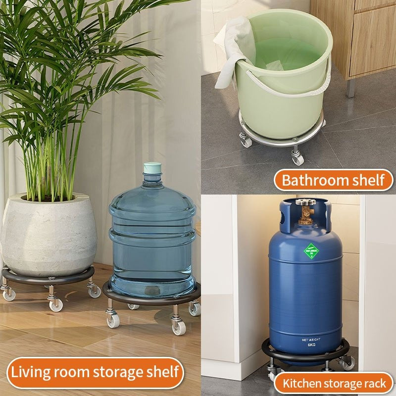 Propane Tank Dolly with 4 Locking Wheels, Gas Cylinder Cart & Movable Base for Tanks, Garden Pots & Storage — image 11