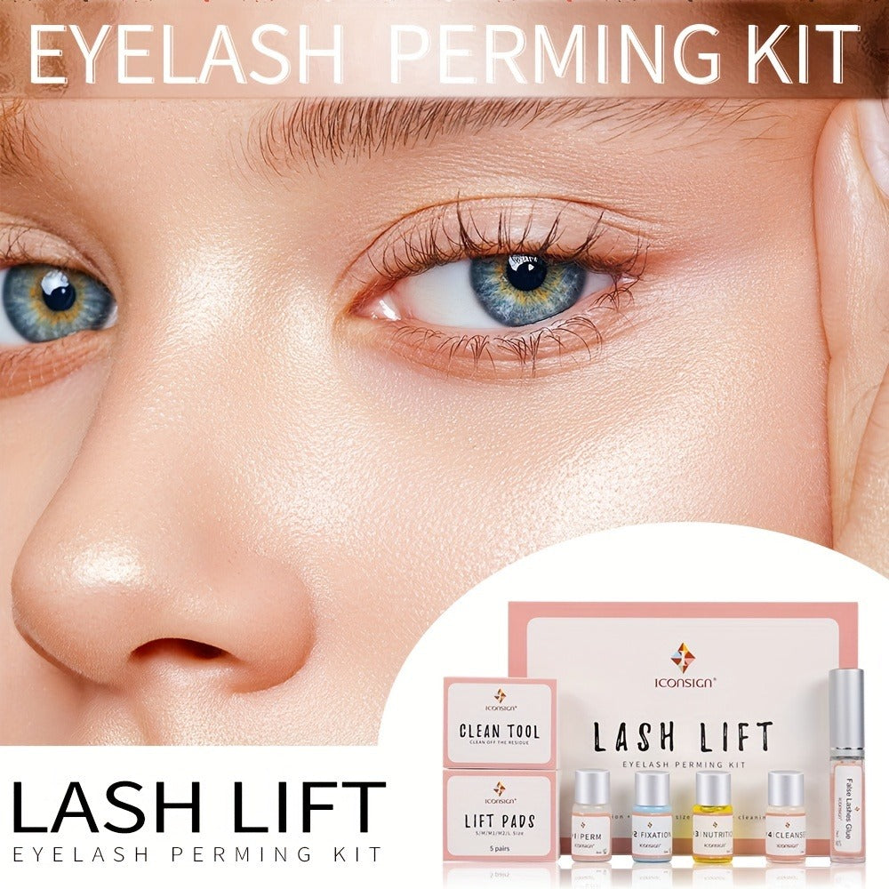 Lash Lift Kit Professional Eyelash Perm & Curl System ICONSIGN Calia Perm Technique 6-8 Weeks Natural for a Home Lash Beauty 