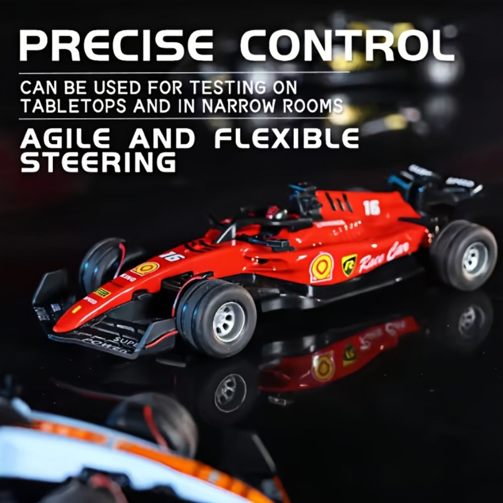 Mini RC Racing Car 1:64 Scale 2.4G Alloy Die-Cast 4WD Drift Toy Car with Lights & Adjustable Speed — image 1