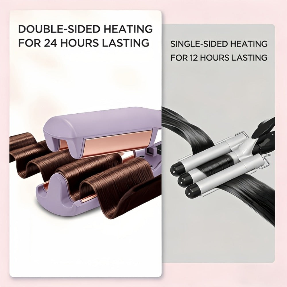 32mm Curling Iron 30-Second Rapid Heat – Adjustable Temperature U-Shaped & M-Shaped Long-Lasting Curls Salon-Smooth Frizz-Fre