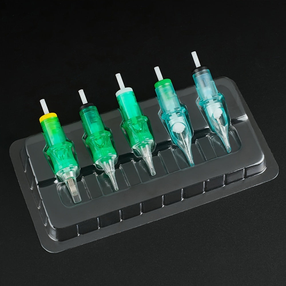 Disposable Tattoo Needle Holders 50Pcs Sterile Single-Use Grip Tubes for Professional for Temporary Body Art, Festivals and C