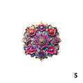 Floral Mandala Wooden Jigsaw Puzzle with Irregular Pieces and S, M and L Options from 5.31 to 11.02 Inches — image 1