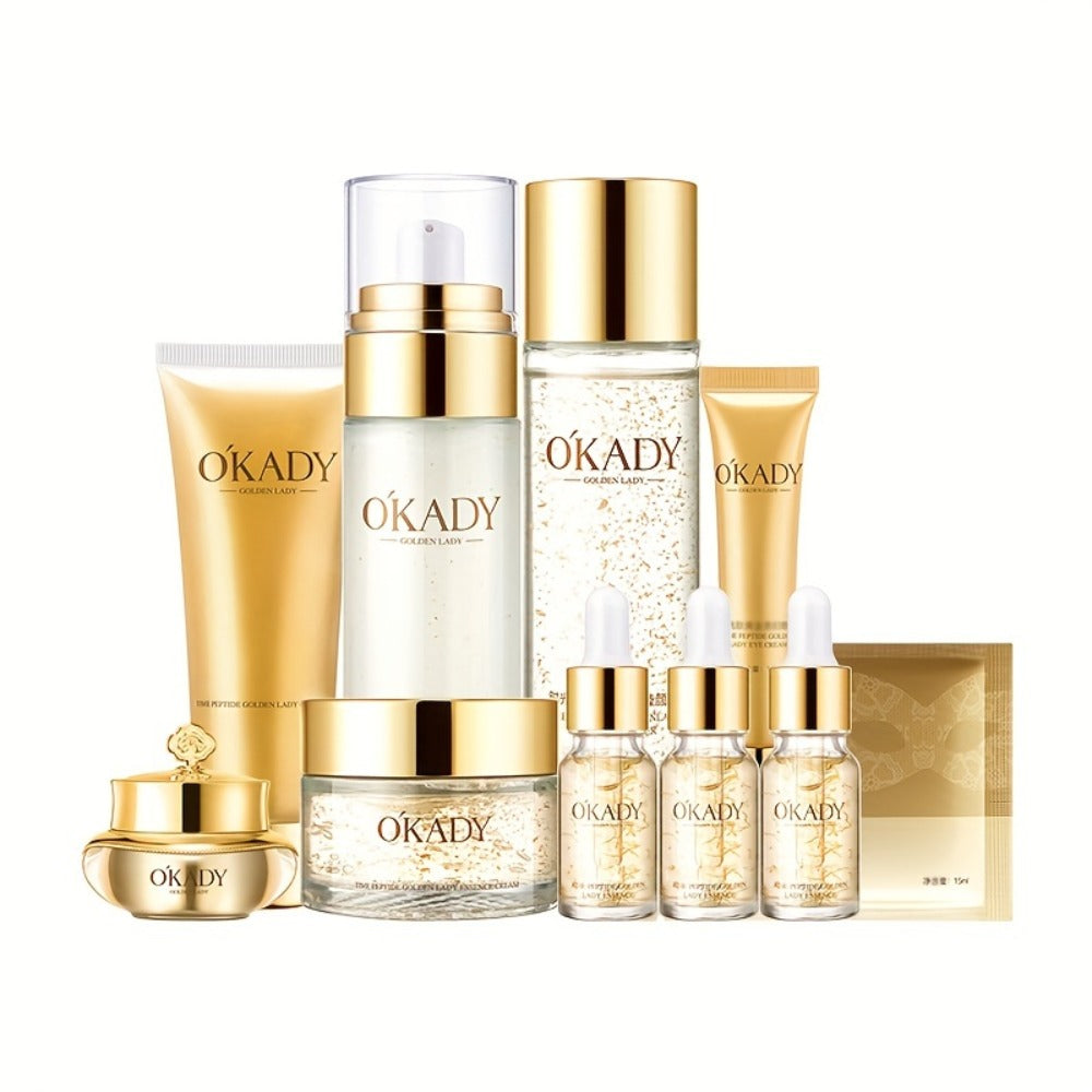 Astragalus Skincare Set 10pcs Anti Wrinkle Moisturizing Firming Facial Mask Day Night Care Hypoallergenic Gift Set for Women 