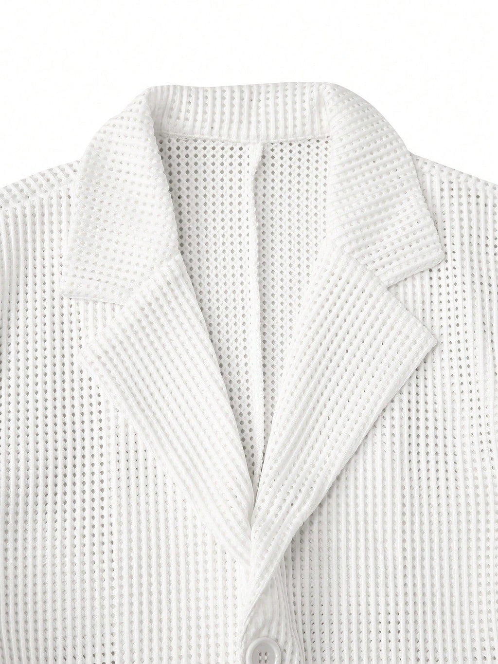 Mens Solid Color Loose Fit White Suit Casual Jacket