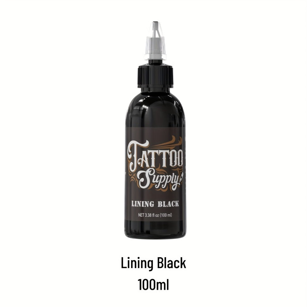 Neebol Super Black Tattoo Ink Darkest Outlining Shading Blending Fade-Resistant Professional Body Art Pigment for Artists & B