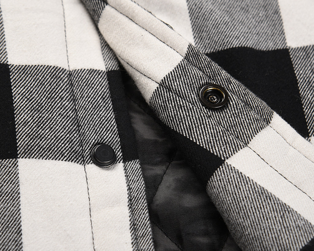 Plaid men and women jacket coat loose casual shirt cotton