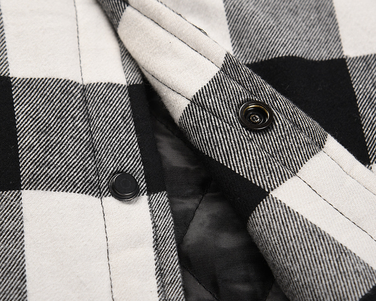 Plaid men and women jacket coat loose casual shirt cotton