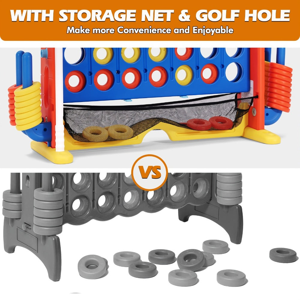 Giant Connect Four Game Adjustable Height 2.6-3.2 Ft with the Listed Color, Size or Set Options for Everyday Use — image 9
