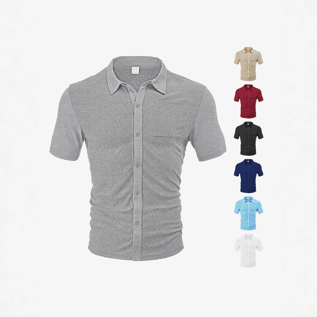 Men's Loose Short Sleeve Lapel Sport Casual