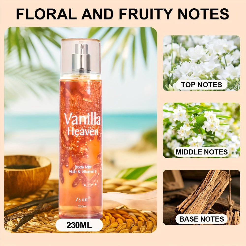 Fragrance Body Mist for Women, Floral, Fruity, Musk & Vanilla Body Spray with Aloe & Vitamin E, 3-8 fl oz — image 5
