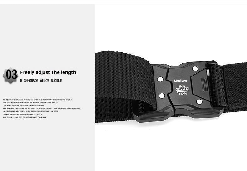 Men's Tactical Release Buckle Nylon Canvas Belt