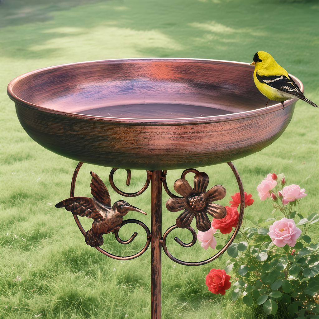 Bird Feeder Cast Iron Vintage, Bird Bath Garden Outdoor Yard Decor for Garden, Yard and Pest Management — image 10